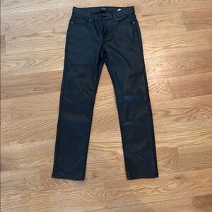 Banana Republic black leather like coated jeans. NWT size 26/2
